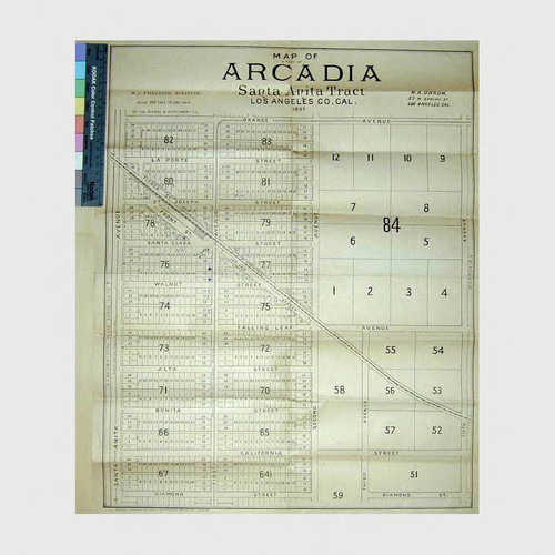 Map of a part of Arcadia Santa Anita Tract Los Angeles Co., Cal. 1887