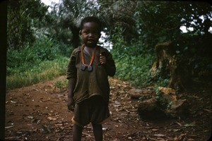 Cameroonian boy with amulets, Bankim, Adamaoua, Cameroon, 1953-1968