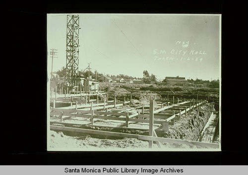 Construction of City Hall, 1685 Main Street, Santa Monica, Calif., January 6, 1939