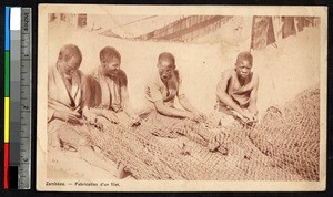 Net makers, Zambia, ca.1920-1940