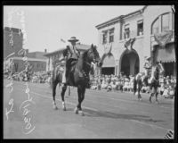 James Rolph riding a horse at the Santa Maria Fair, Santa Barbara, 1930