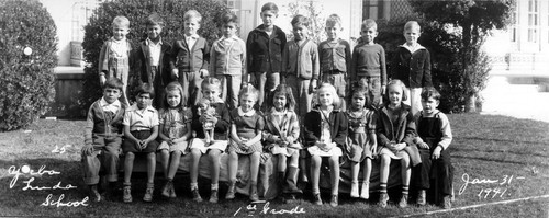 1st grade, Yorba Linda Grammar School, Jan. 1941