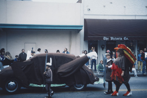 KLOS Radio's Mark and Brian "Day Before Thanksgiving" Parade along South Glassell Street, Orange, California, 1995
