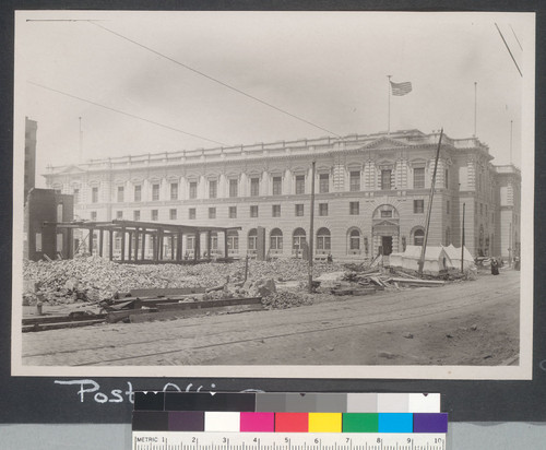 6 months after fire. Post Office