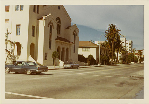 West side of Second Street (1200 block), looking north from Arizona Ave. on Febuary 14, 1970