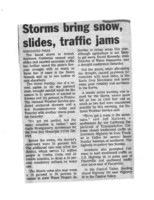 Storms bring snow, slides, traffic jams