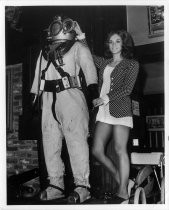 Woman with diving suit at Lou's Village