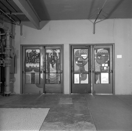 Center Arena doors from the inside