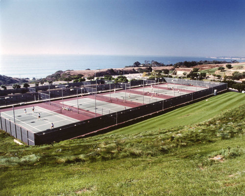 Pepperdine University's Crest Tennis Park, early 1980s