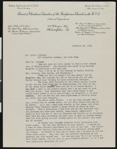 John Thomson Faris, letter, 1929-02-25, to Hamlin Garland