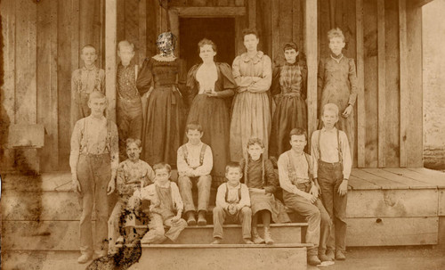 Forest Ranch School Class Portrait [digitally modified]