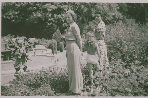 Mary Sauer and others at the Bernheimer Gardens in Pacific Palisades, Calif