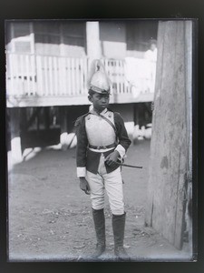 Malagasy young boy in uniform, Ihosy, Madagascar, ca.1893