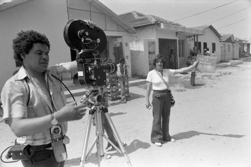 Nina S. de Friedmann filming the Carnival, Barranquilla, Colombia, 1977