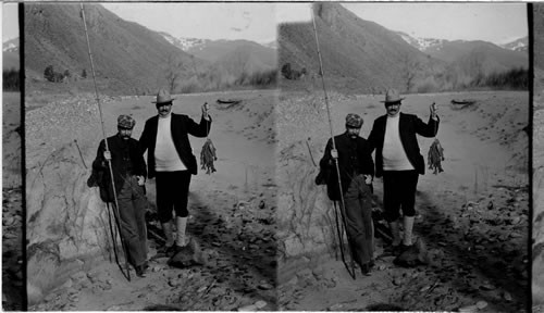 Pres. Roosevelt's trip in Montana. (fishing.) (Pres. Roosevelt not in this view