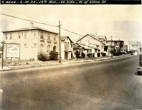 [West side of 19th Avenue, north of Ulloa Street]