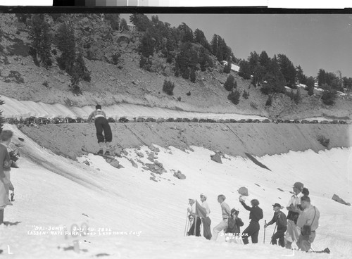 "Ski-Jump" July - 4th. 1936 Lassen - Natl. Park, near Lake Helen Calif