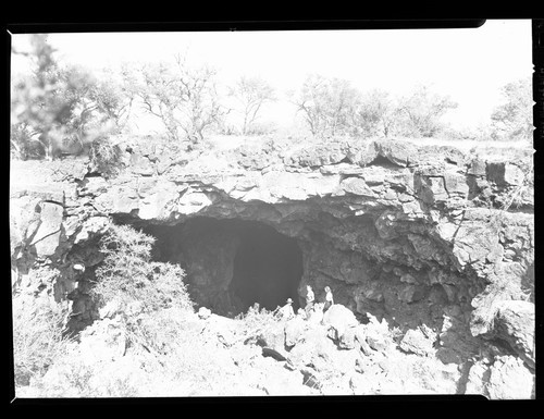 "Entrance to Caldwell Cave" Lava Beds National Monument, Calif