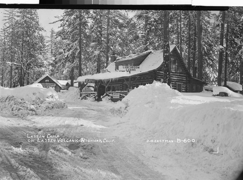 "Lassen Camp" on Lassen Volcanic Highway, Calif