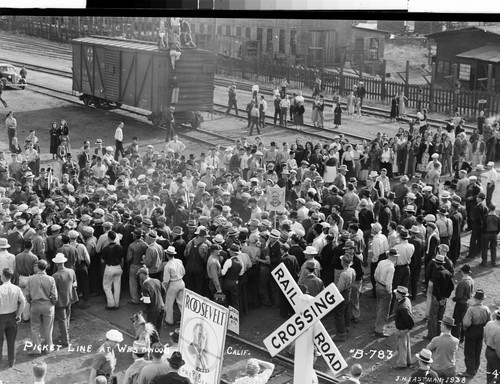 Picket Line at Westwood, Calif