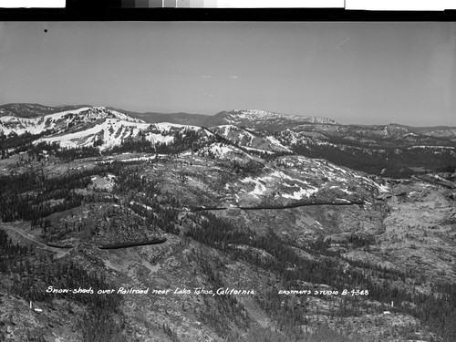 Snow-sheds over Railroad near Lake Tahoe, California