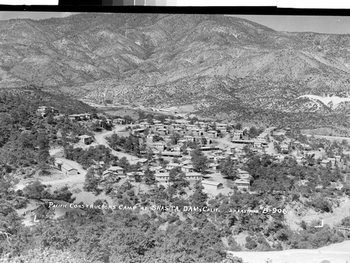 "Pacific Constructors Camp" at Shasta Dam, Calif