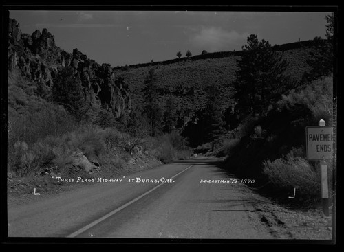 "Three Flags Highway" at Burns, Ore