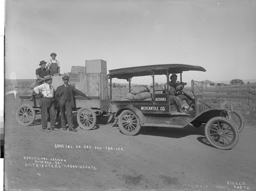 3000 lbs.on-Car-and-Trailer. Bunker-and-Jarman Alturas-Cal. Distributers-Modoc-County