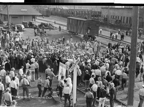 Picket Line at Westwood, Calif