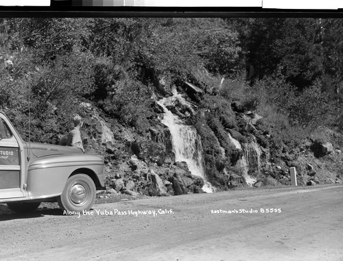 Along the Yuba Pass Highway, Calif