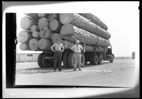 Logs on Diesel Truck at Lakeview, Oregon