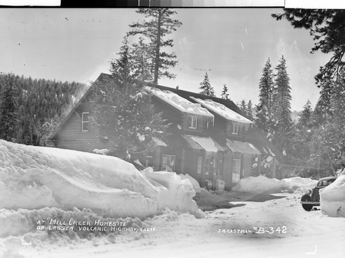 At "Mill Creek Homesite" on Lassen Volcanic Highway, Calif