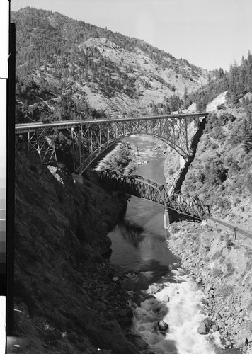 Pulga Bridges in the Feather River Canyon, Calif