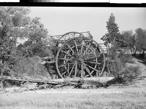 Old Mine Tailing Elevators near Jackson, Calif