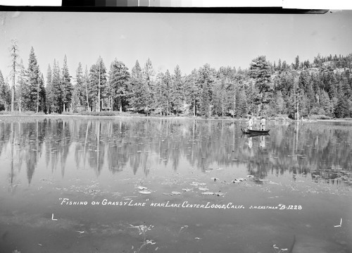 "Fishing on Grassy Lake" near Lake Center Lodge, Calif