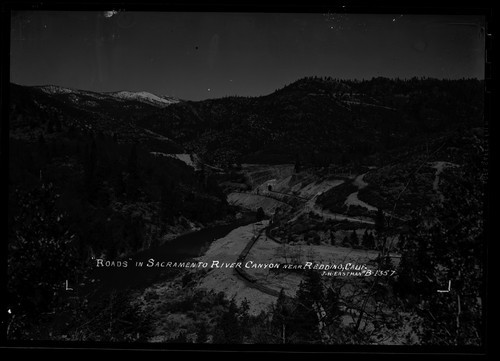 "Roads" in Sacramento River Canyon near Redding, Calif