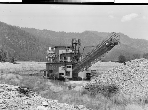 Gold Dredger on the Klamath River, Calif