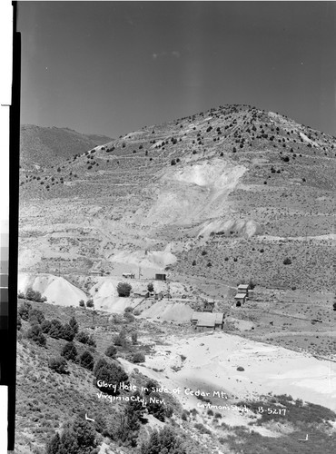 Glory Hole in side of Cedar Mt. Virginia City, Nev