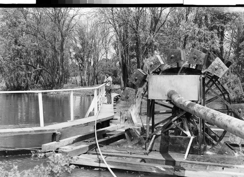 Water Wheel at Metzger's Fishing Lodge Fall River Mills, Calif