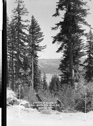 A Glimpse of the Lake from Bucks-Lake-Lodge, Calif