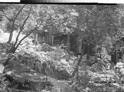 "Cottages Along Creek," At Mayaro Lodge, Calif