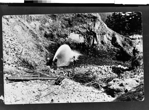 Early Day Hydraulic Mining at Happy Camp, Calif