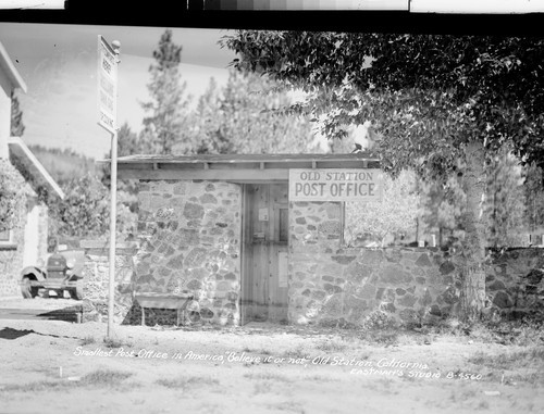 Smallest Post Office in America, "Believe it or not", Old Station, Calif