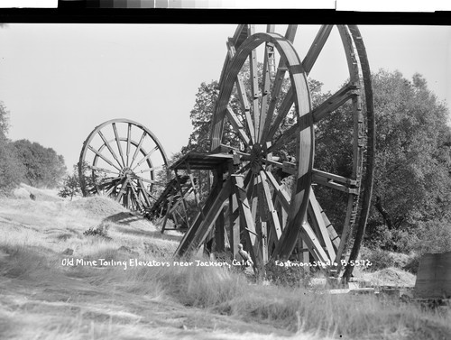 Old Mine Tailing elevators near Jackson, Calif