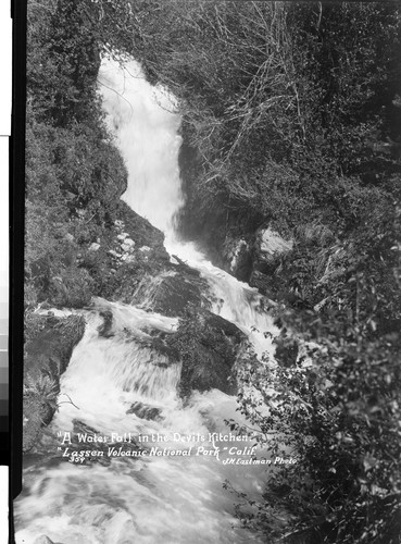 "A Water Fall in the Devils Kitchen" "Lassen Volcanic National Park" Calif