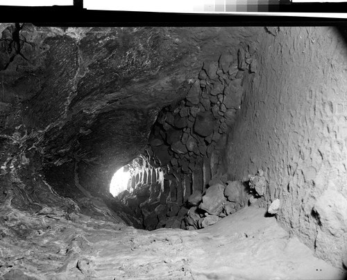 Lava Cave in Lava Beds Natl. Monument, Calif