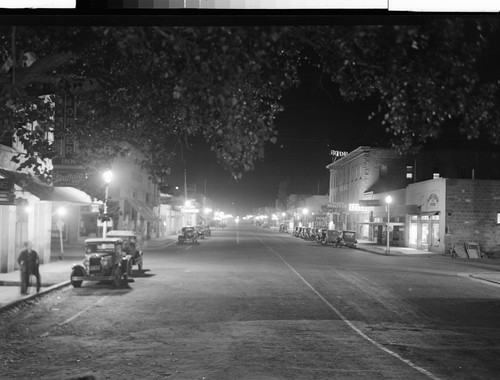 Main Street at Night, Alturas, Calif