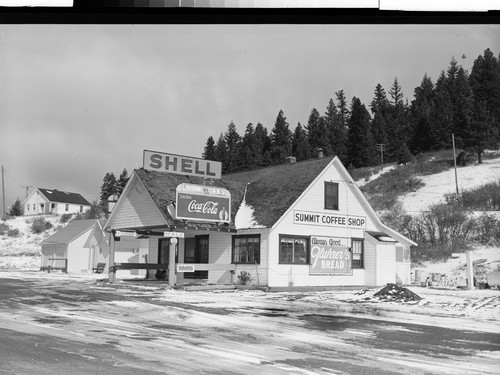 The Siskiyou Summit Coffee Shop, Oregon Elevation 4466 Ft