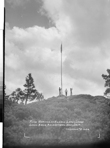 Flag Service, at Elwell Lakes Lodge Lakes Basin Recreational Area, Calif