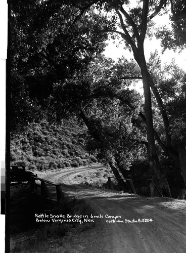 Rattle Snake Bridge in 6 Mile Canyon Below Virginia City, Nev